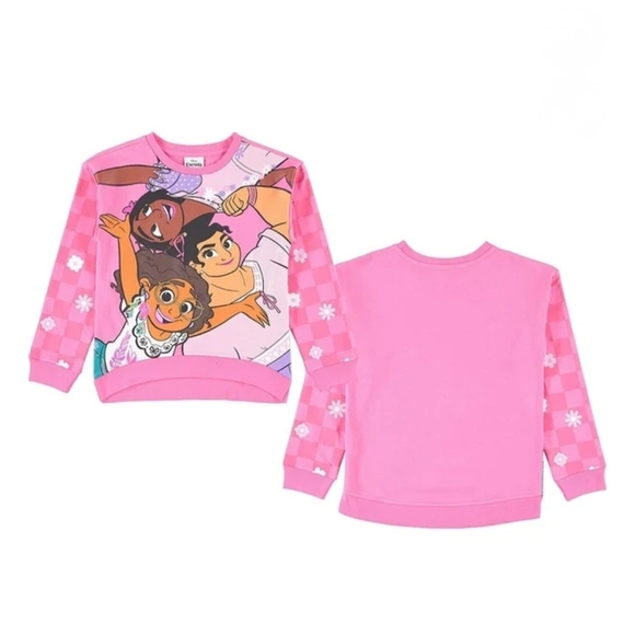 Pink Cartoon Character Sweatshirt with Crew Neck - Picture 2 of 9